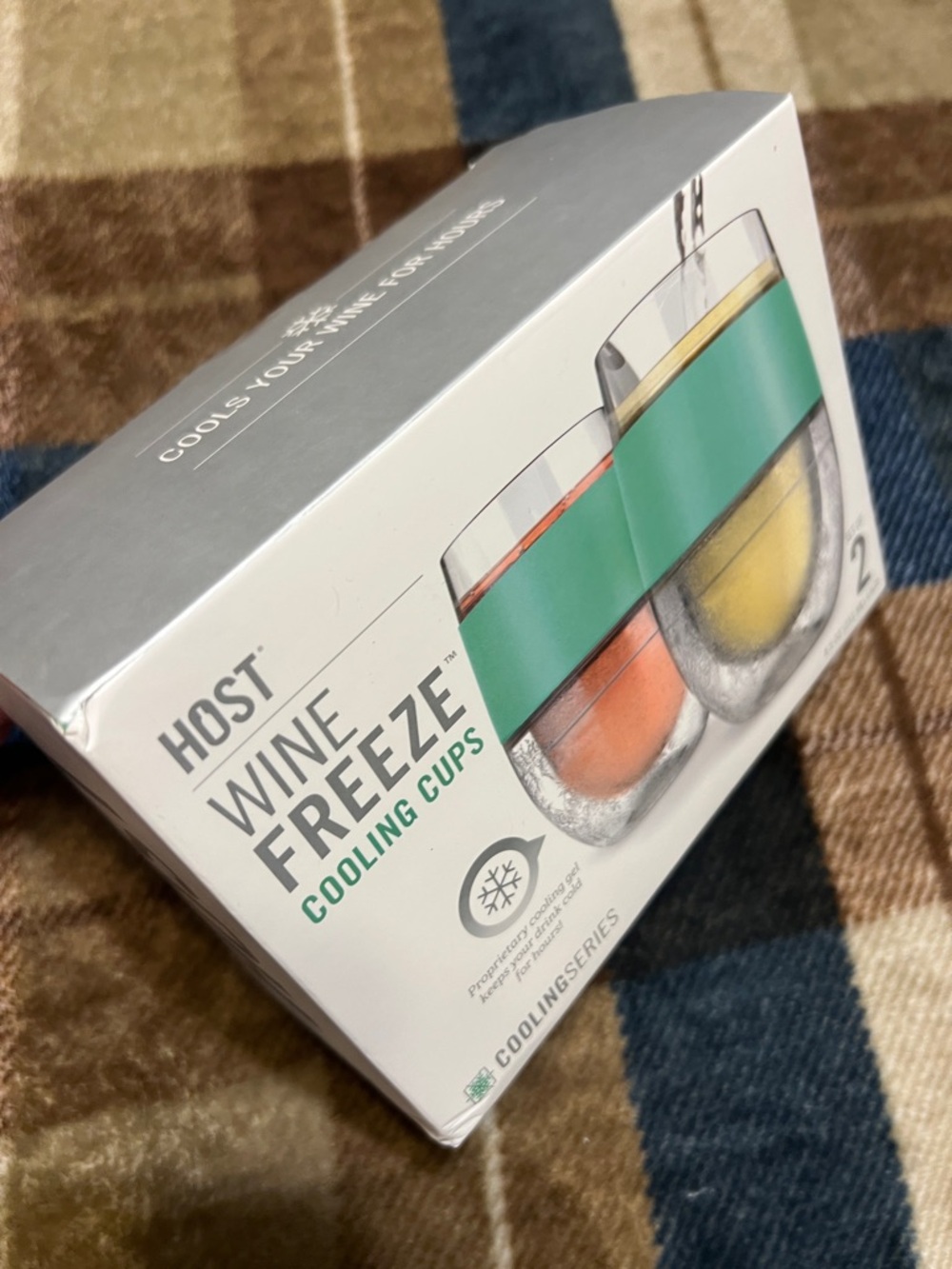 HOST Wine Chill Cups with Mint Green Band